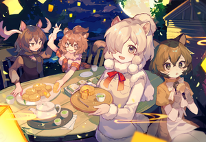 Kemono Friends Kingdom official art for Mid-Autumn Festival 2022.
