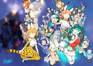 Art by Ryū Naitō for the final chapter of the Kemono Friends 2 manga.