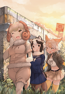 Coyote, Sheep, and Tanuki photo from Kemono Friends 3: Planet Tours.